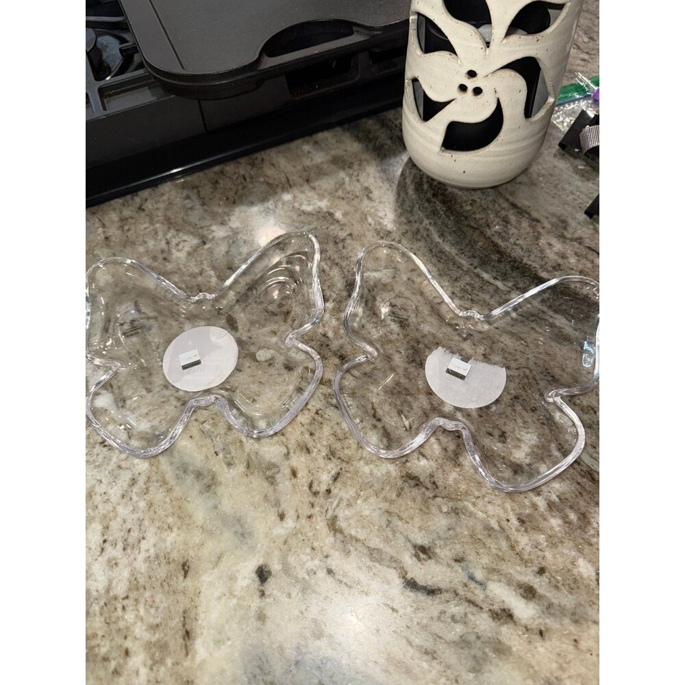 Dolly Parton Butterfly Collection Glass Butterfly Trinket Jewelry Tray x2